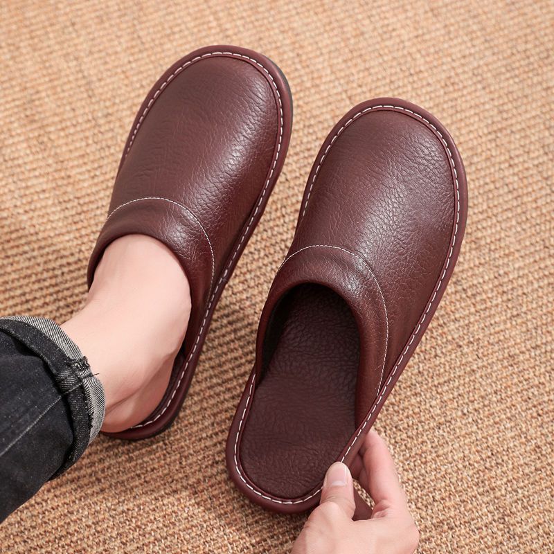 Skórzane kapcie domowe męskie  – Flip Flop Leather Men recenzja i cena